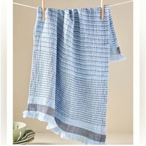 Anthropologie Light Blue Textured Kitchen Towel NwT